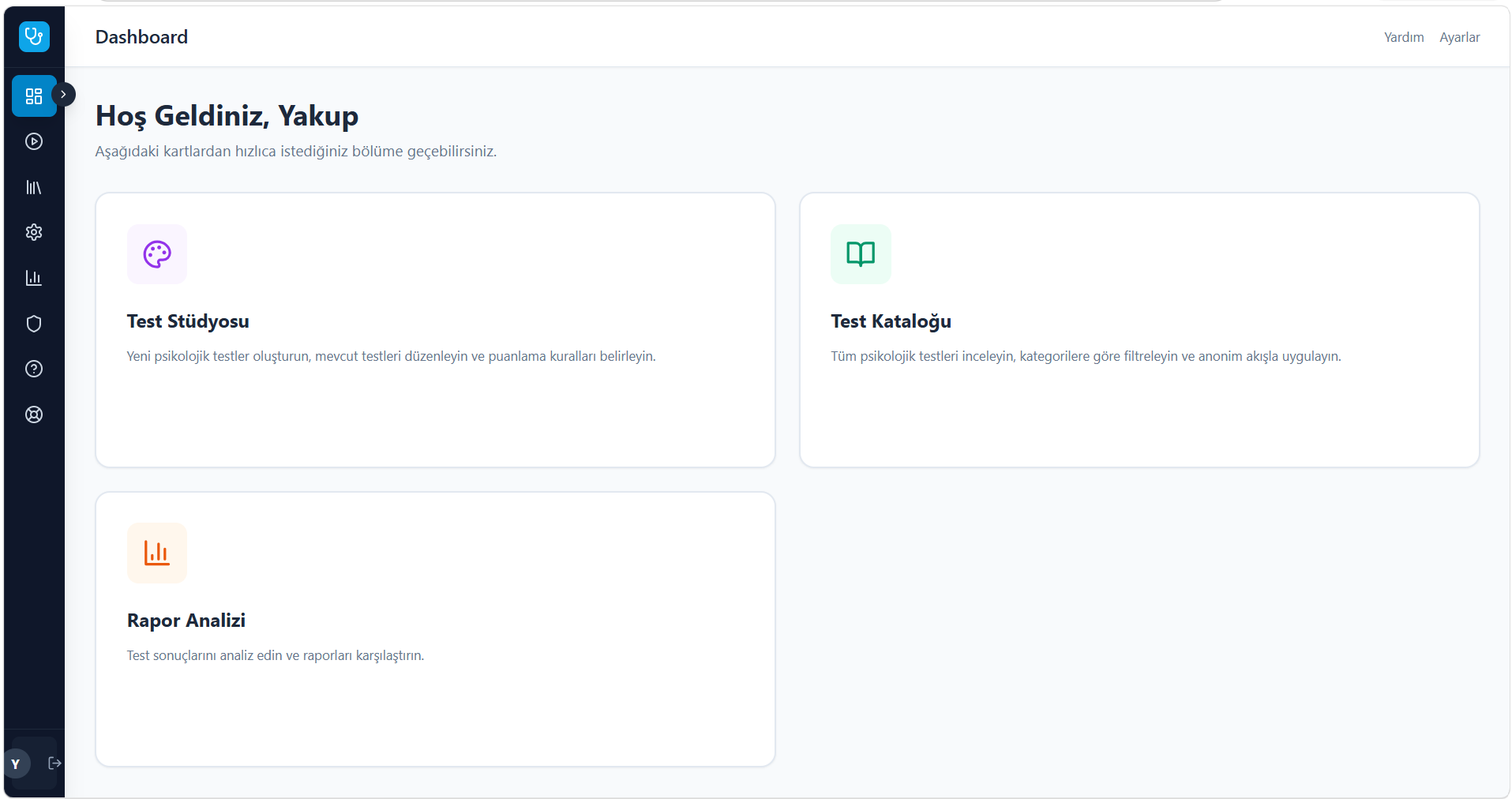 Dashboard genel görünüm